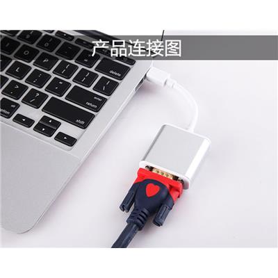 mini dp转vga 转接线苹果mac surface电脑雷电接口投影仪转换器器