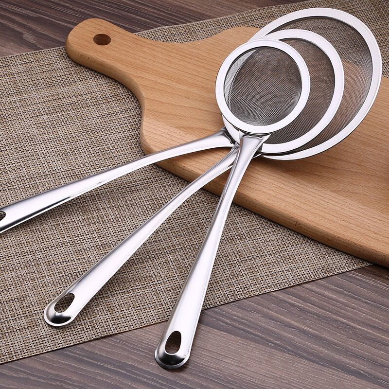 304不锈钢油漏勺果汁 豆浆漏勺泡沫捞勺面粉筛超细过滤网油炸漏勺